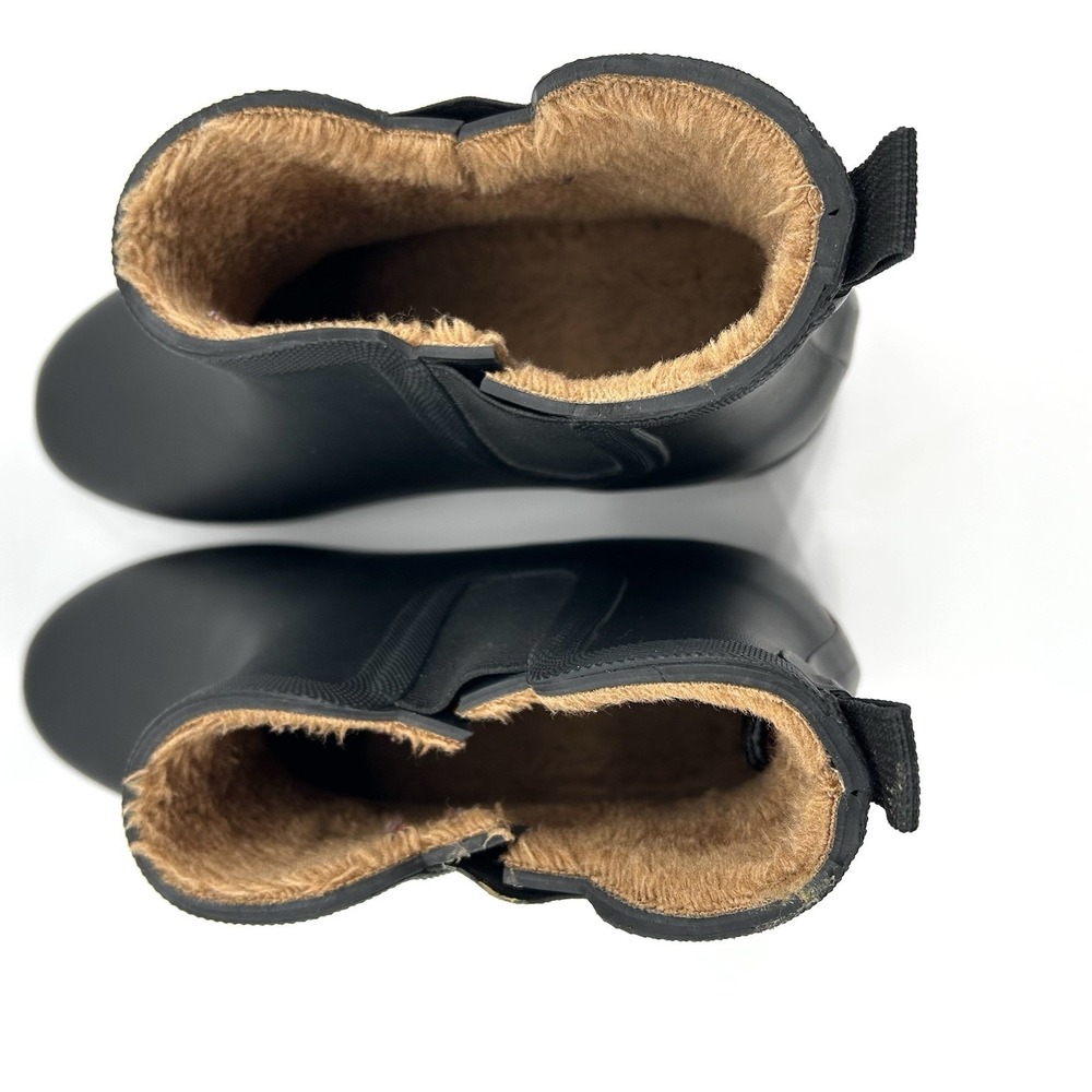 Chooka Rain Boots Womens 10 Chelsea Waterproof Black Fleece Lined Booties Rubber - Picture 7 of 10